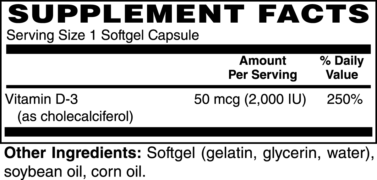 Vitamin D3 2,000 IU - Selfsync